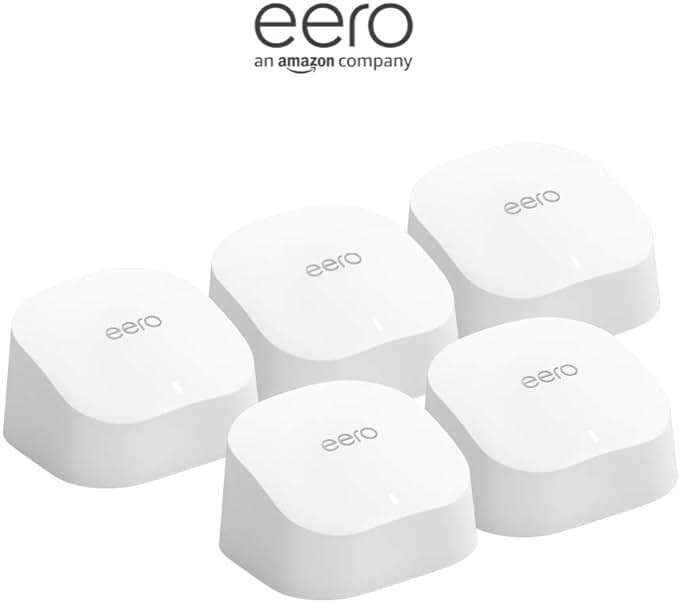 Amazon eero 6 mesh wifi system - Supports internet plans up to 500 Mbps, Coverage up to 5,000 sq. ft., Connect 75+ devices, 5-pack (3 routers + 2 extenders) - Image 7
