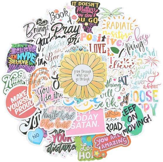 200pcs Motivational Quote Stickers, Inspirational Positive Affirmation Stickers for Women Adults Students Teens, Waterproof Vinyl Decals for Water Bottles Laptop Vision Board Supplies - Image 2