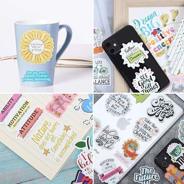 200pcs Motivational Quote Stickers, Inspirational Positive Affirmation Stickers for Women Adults Students Teens, Waterproof Vinyl Decals for Water Bottles Laptop Vision Board Supplies - Image 6