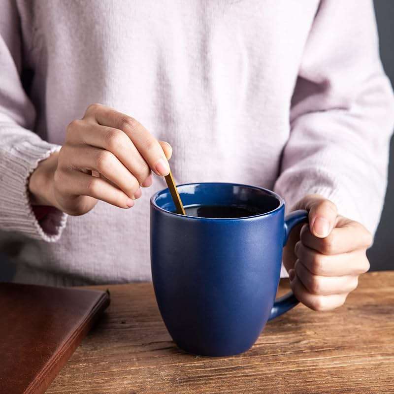 AmorArc 16oz Coffee Mugs Set of 6, Large Ceramic Coffee Mugs for Man, Woman, Dad, Mom, Modern Coffee Mugs Set with handle for Tea/Latte/Cappuccino/Milk/Cocoa. Dishwasher&Microwave Safe, Multi - Image 2