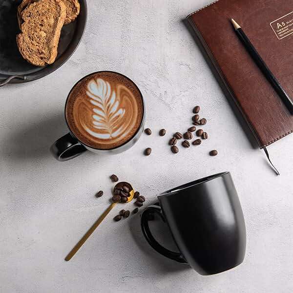 AmorArc 16oz Coffee Mugs Set of 6, Large Ceramic Coffee Mugs for Man, Woman, Dad, Mom, Modern Coffee Mugs Set with handle for Tea/Latte/Cappuccino/Milk/Cocoa. Dishwasher&Microwave Safe, Multi - Image 6