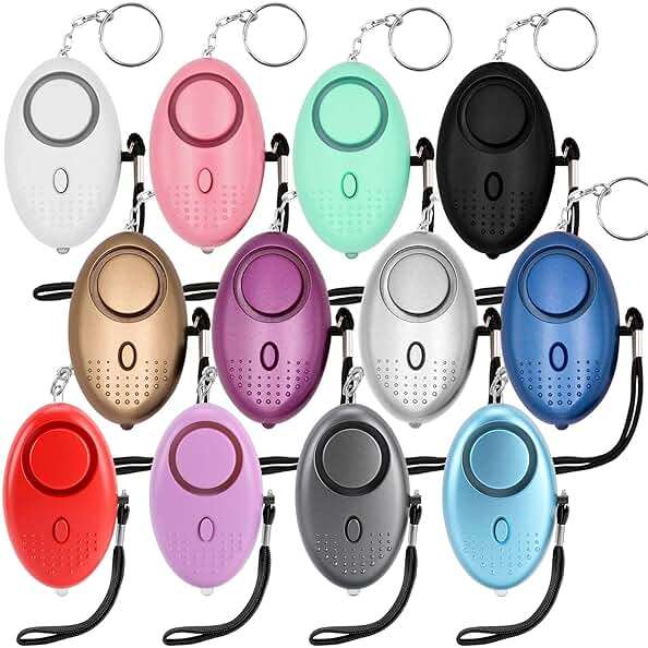Safe Sound Personal Alarm, 12 Packs 140DB Personal Security Alarm Keychain with LED Lights, Emergency Safety Alarm for Women, Men, Children, Elderly - Image 1