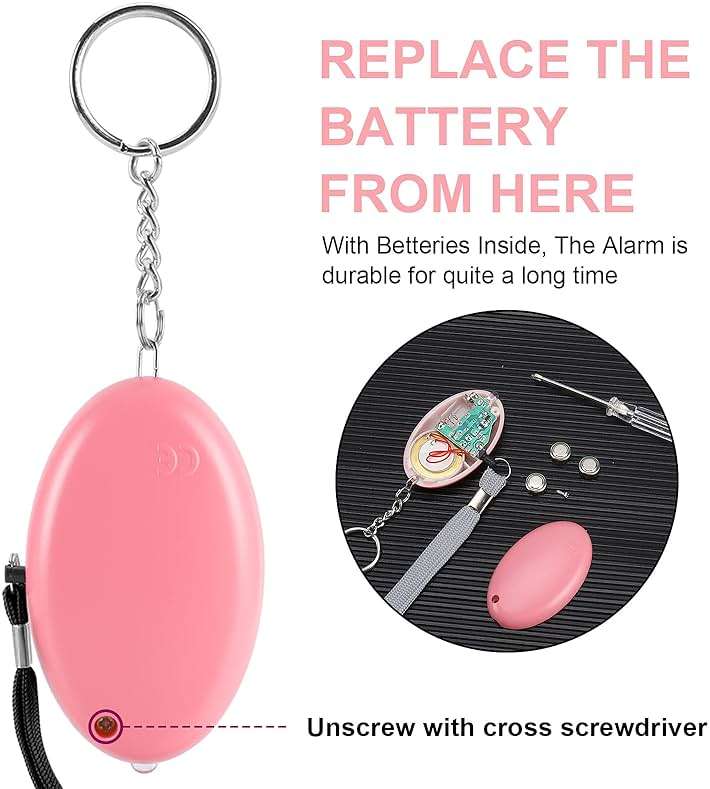 Safe Sound Personal Alarm, 12 Packs 140DB Personal Security Alarm Keychain with LED Lights, Emergency Safety Alarm for Women, Men, Children, Elderly - Image 5