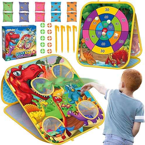 Bean Bag Toss Game for Kids - Cornhole Board Outdoor Toys for Toddlers -Party Activities Carnival Outside Yard Backyard Beach Lawn Games Toy for Kid Boys Girls Age 3 4 5 6 7 8 Year Old Birthday Gifts - Image 1