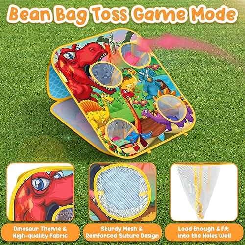 Bean Bag Toss Game for Kids - Cornhole Board Outdoor Toys for Toddlers -Party Activities Carnival Outside Yard Backyard Beach Lawn Games Toy for Kid Boys Girls Age 3 4 5 6 7 8 Year Old Birthday Gifts - Image 2