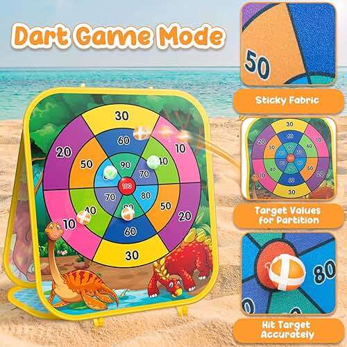 Bean Bag Toss Game for Kids - Cornhole Board Outdoor Toys for Toddlers -Party Activities Carnival Outside Yard Backyard Beach Lawn Games Toy for Kid Boys Girls Age 3 4 5 6 7 8 Year Old Birthday Gifts - Image 3