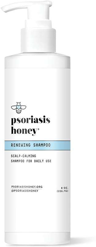 PSORIASIS HONEY Renewing Shampoo - Itchy & Dry Scalp Treatment - Psoriasis Shampoo With Argan Oil for Women & Men - Scalp Psoriasis Relief - Daily Hair Shampoo for Kids (8oz) - Image 1