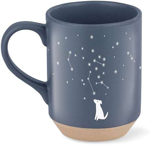 Fringe Studio Celestial Dog Stoneware Mug, 12 fl oz, Navy, 429017 - Image 4
