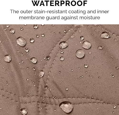 Furhaven Waterproof & Non-Slip King Size Mattress Cover Protector for Dogs & Cats, Washable, For Beds, Couches, & Car Seats - Quilted Twill Blanket Mattress Cover - Brownstone, Jumbo/King Size - Image 9