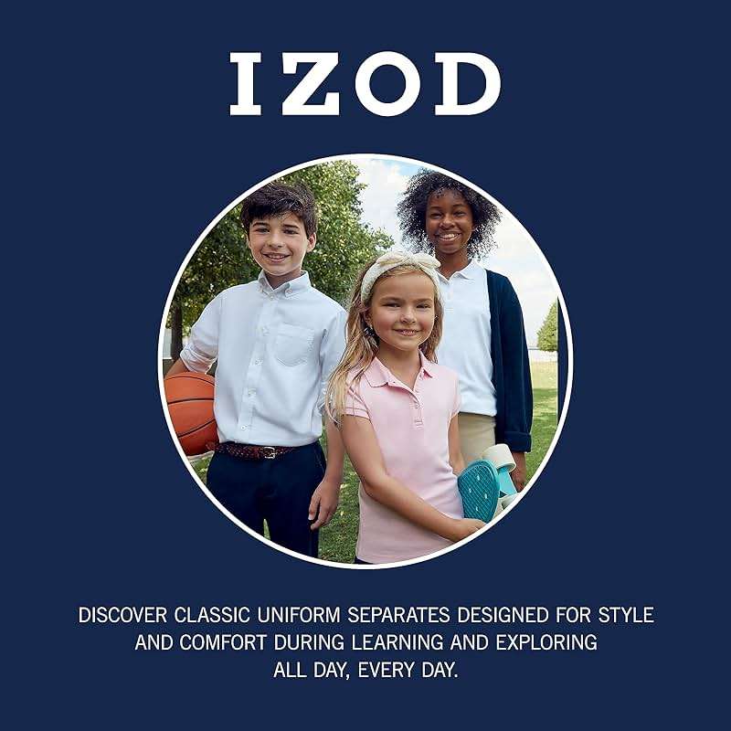 Izod Girls' School Uniform Pull-on Scooter Skirt with Undershorts, Knit Waistband & Functional Pockets, Wrinkle Resistant - Image 4