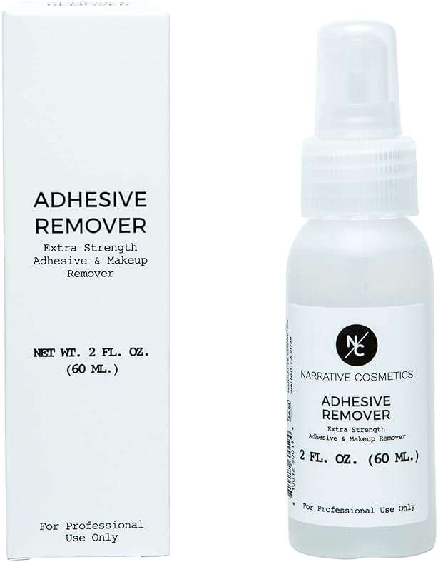 Narrative Cosmetics Adhesive Remover, Extra Strength Professional Adhesive Glue & Makeup Remover for SFX Prosthetics, 2 Fl. Oz. - Image 1