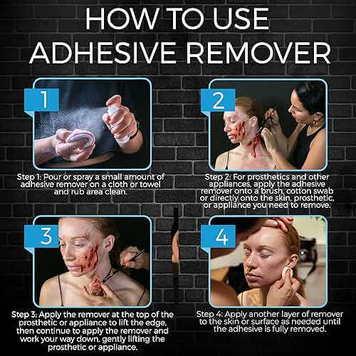 Narrative Cosmetics Adhesive Remover, Extra Strength Professional Adhesive Glue & Makeup Remover for SFX Prosthetics, 2 Fl. Oz. - Image 5