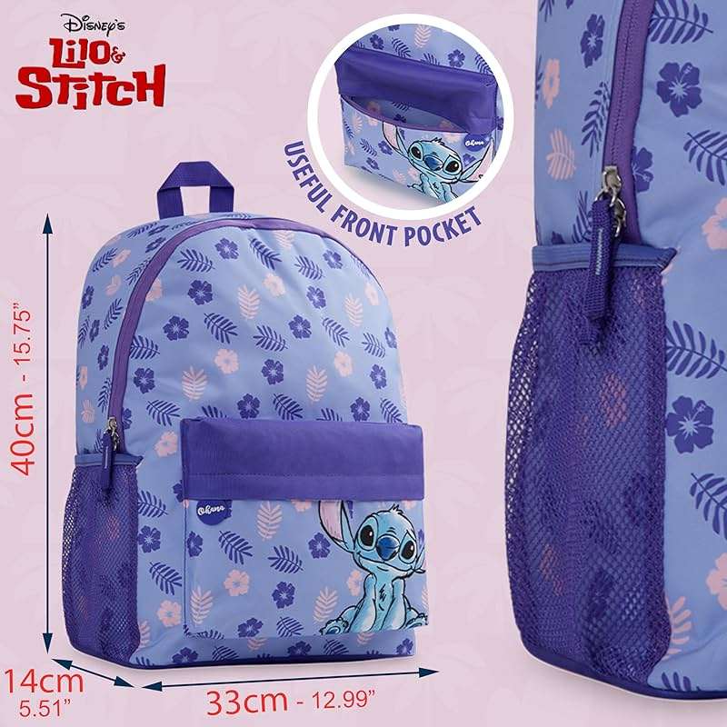 Disney Stitch Backpack for Girls Teens School Bag Kids Book Bag School Supplies Gifts (Purple) - Image 5