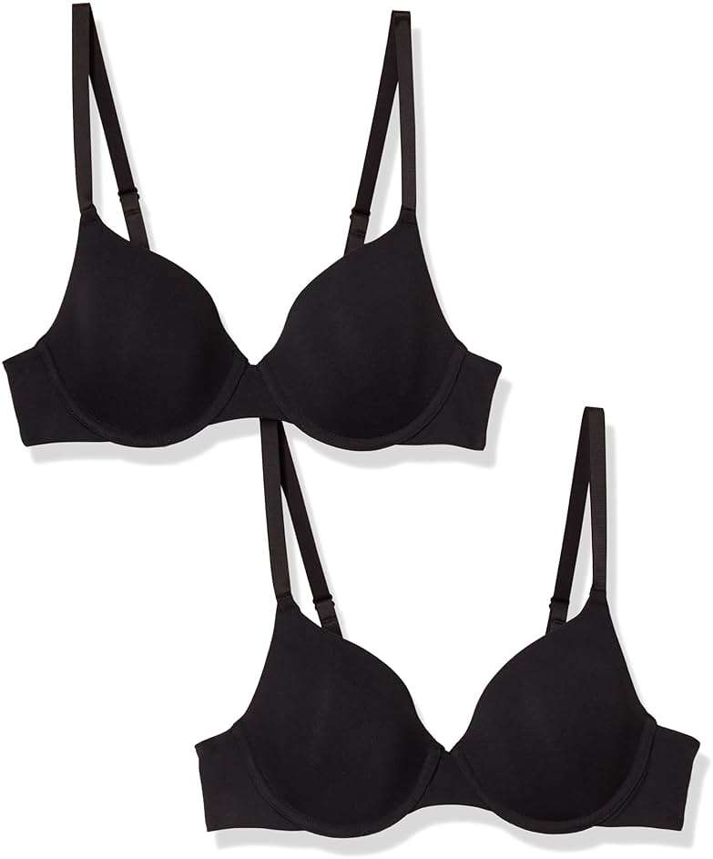 Amazon Essentials Women's Underwire T-Shirt Bras, Comfortable, Pack of 2 - Image 1