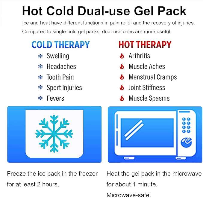 Koo-Care Large Flexible Gel Ice Pack for Injuries Reusable Hot Cold Compress - Fit for Shoulder Arm, Back, Hip, Knee, Shin, Foot Pain Relief, Swelling, Physical Therapy (L, 11" x 14") Pack of 2 - Image 6