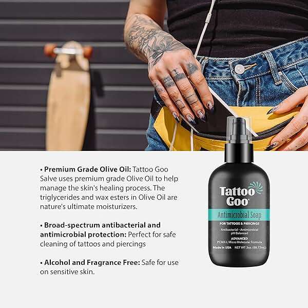 Tattoo Goo Tattoo Aftercare Kit, 3 Piece Set, Includes Antimicrobial Soap, Tattoo Balm & Healing Lotion, Main Vibrant Color & Glow, Complete Kit for Fresh Ink, Ongoing Ink Maintenance & Piercing Care - Image 4