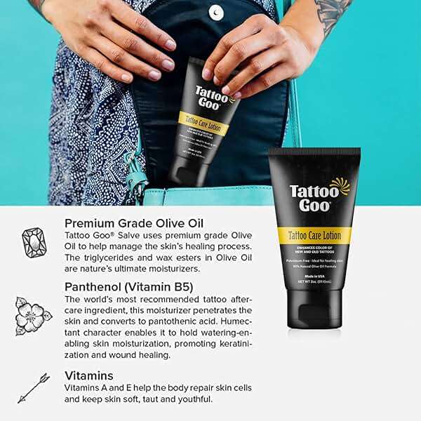 Tattoo Goo Tattoo Aftercare Kit, 3 Piece Set, Includes Antimicrobial Soap, Tattoo Balm & Healing Lotion, Main Vibrant Color & Glow, Complete Kit for Fresh Ink, Ongoing Ink Maintenance & Piercing Care - Image 5