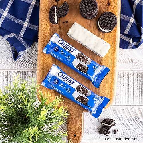 Quest Nutrition Crispy Cookies & Cream Hero Protein Bar, 18g Protein, 1g Sugar, 3g Net Carb, Gluten Free, Protein Snack, Keto Friendly, 12 Count - Image 6