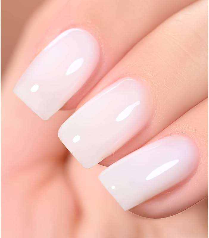 GAOY Milky White Jelly Nude Gel Nail Polish Set, 6 Transparent Colors Sheer Pink Orange Soak Off UV Light Cure Gel Polish Kit for Salon and Nail Art DIY at Home - Image 3