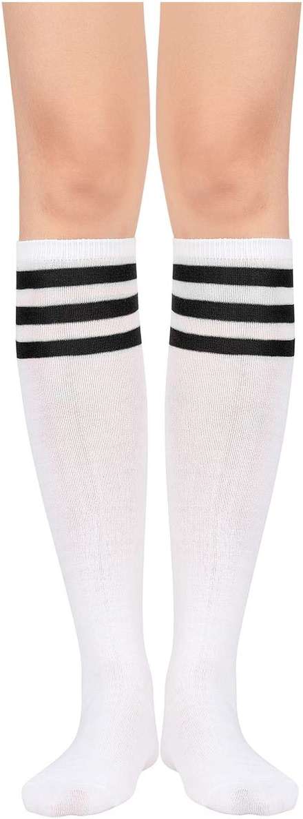 Century Star Knee High Striped Socks for Women - Long Thin Tube Sports Thigh High Socks Tall Stockings - Image 2