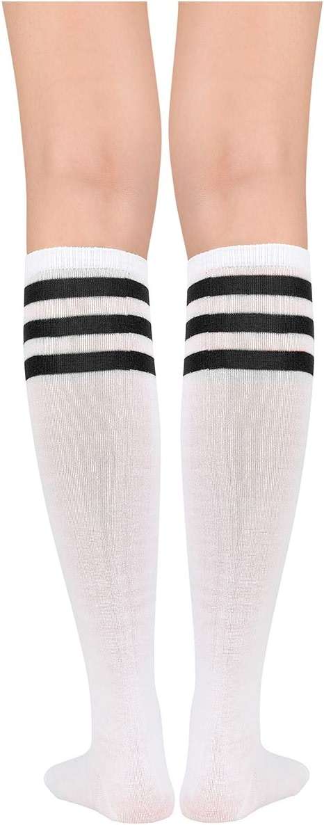 Century Star Knee High Striped Socks for Women - Long Thin Tube Sports Thigh High Socks Tall Stockings - Image 3
