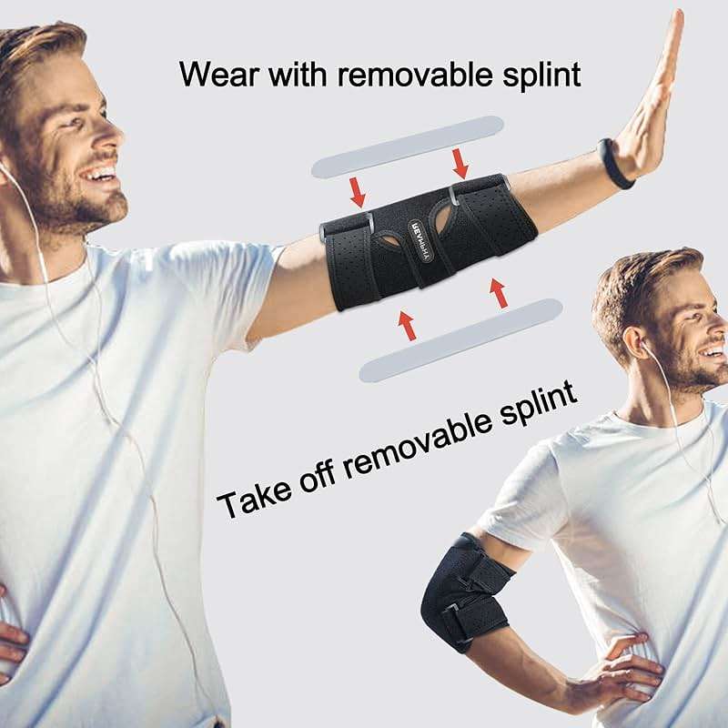 Reamphy Elbow Brace,Comfortable Night Elbow Sleep Support,Elbow Splint, Adjustable Stabilizer Splints, Cubital Tunnel Syndrome,Tendonitis,Ulnar Nerve,Tennis,Fits for Men and Women(Fits Most) - Image 3