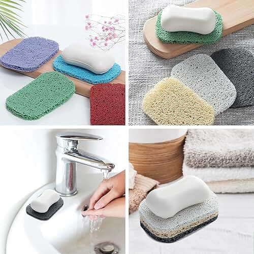 8Pcs Soap Saver Pad, Soap Savers for Bar Soap Bathroom Soap Dishes Self Draining Pads for Soap Lift Dish, Soap Holders for Bathroom (8 Colors) - Image 4