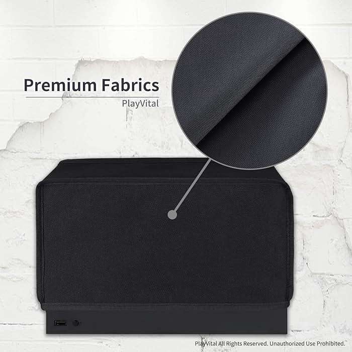 PlayVital Black Nylon Horizontal Dust Cover for Xbox Series X Console, Soft Neat Lining Dust Guard, Anti Scratch Waterproof Cover Sleeve for Xbox Series X Console - Image 5