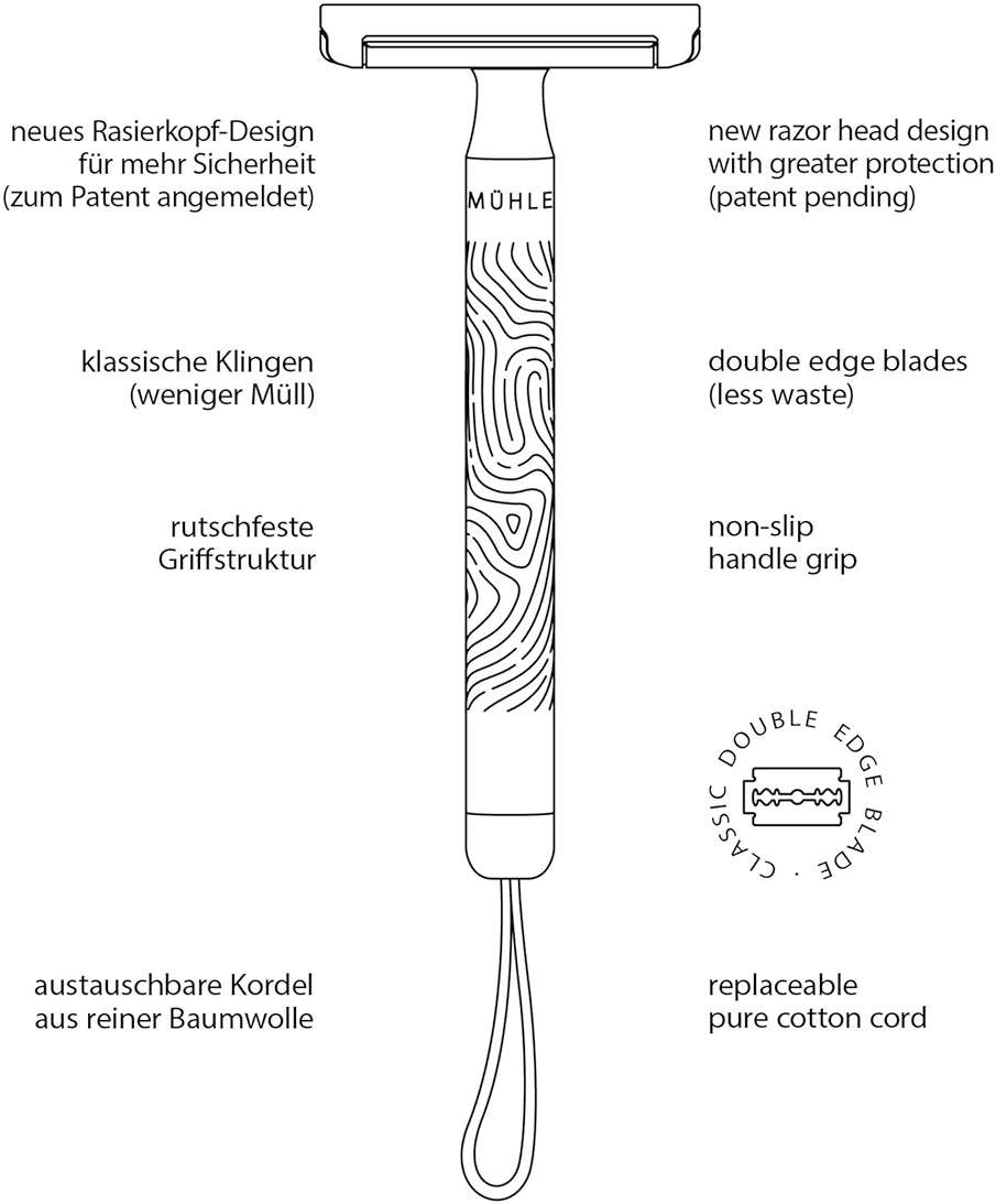 MÜHLE Companion Safety Razor – Women's Double-Edged Body Razor for Shaving, Gentle Use, Suitable for Body, Legs, & Underarms, Longer Handle, Long Lasting Blade - Image 4