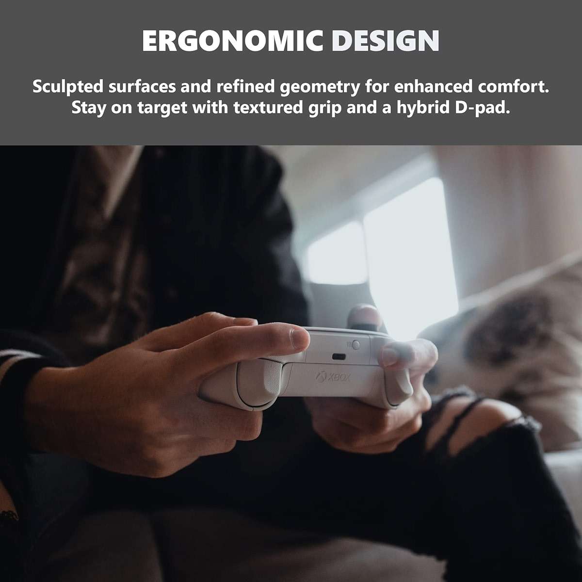 Microsoft Controller for Series X/S, & Xbox One (Latest Model) - Robot White (Renewed) - Image 3