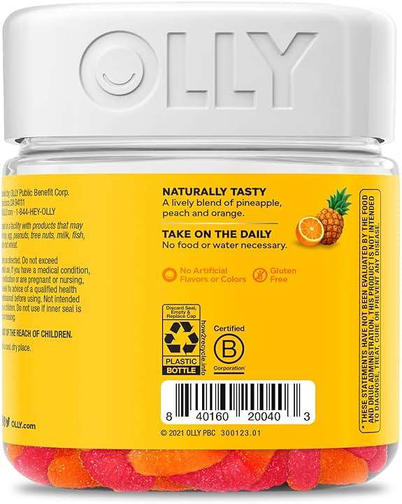 OLLY Hello Happy Gummy Worms, Mood Support Gummies For Adults,* Saffron Extract, Vitamin D, Tropical Zing Flavored, 30 Day Supply - 60 Count - Image 4