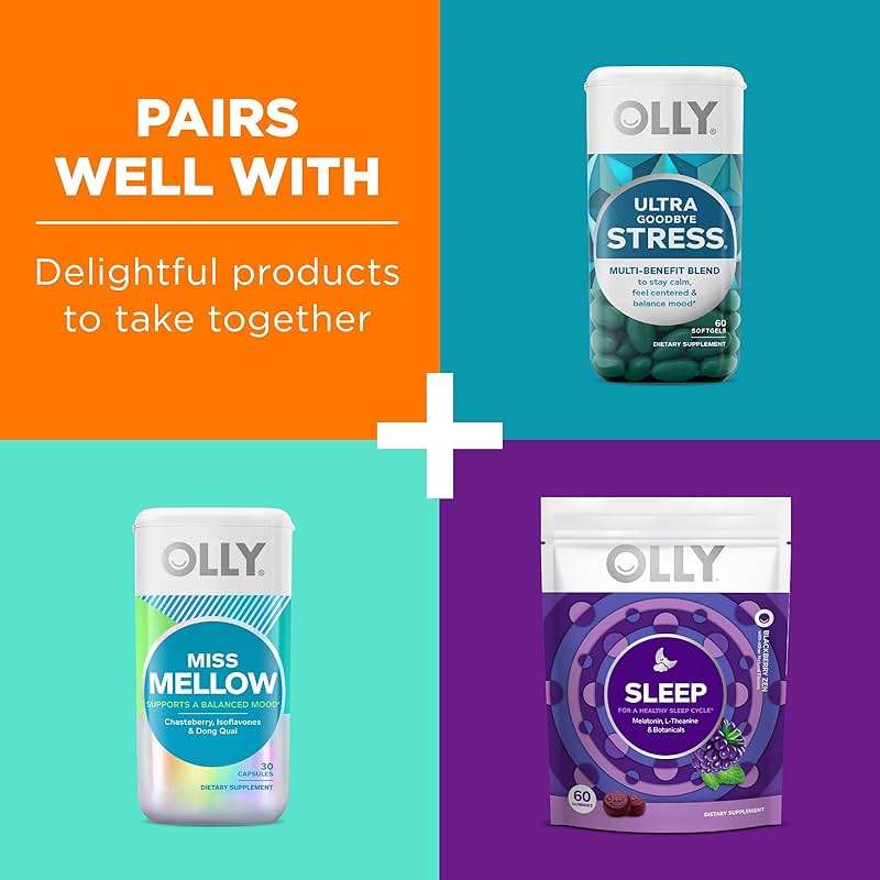OLLY Hello Happy Gummy Worms, Mood Support Gummies For Adults,* Saffron Extract, Vitamin D, Tropical Zing Flavored, 30 Day Supply - 60 Count - Image 7