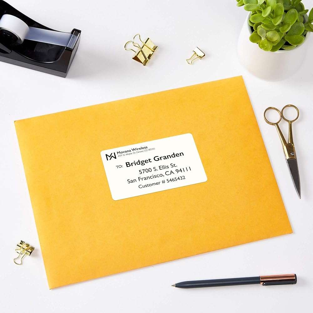 Avery Printable Blank Shipping Labels, 2.5" x 4", White, 200 Labels, Inkjet Printer, Permanent Adhesive (5815) - Image 2