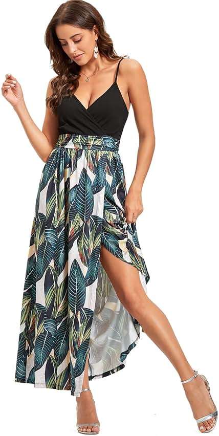 Newshows Women's 2026 Lightweight Summer Wedding Guest Beach Vacation Casual V Neck Split Flowy Maxi Dress - Image 4