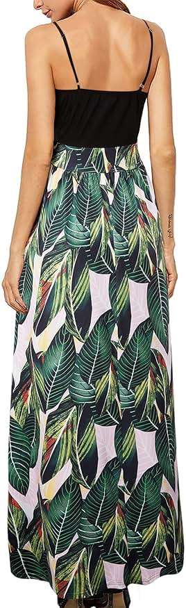 Newshows Women's 2026 Lightweight Summer Wedding Guest Beach Vacation Casual V Neck Split Flowy Maxi Dress - Image 5