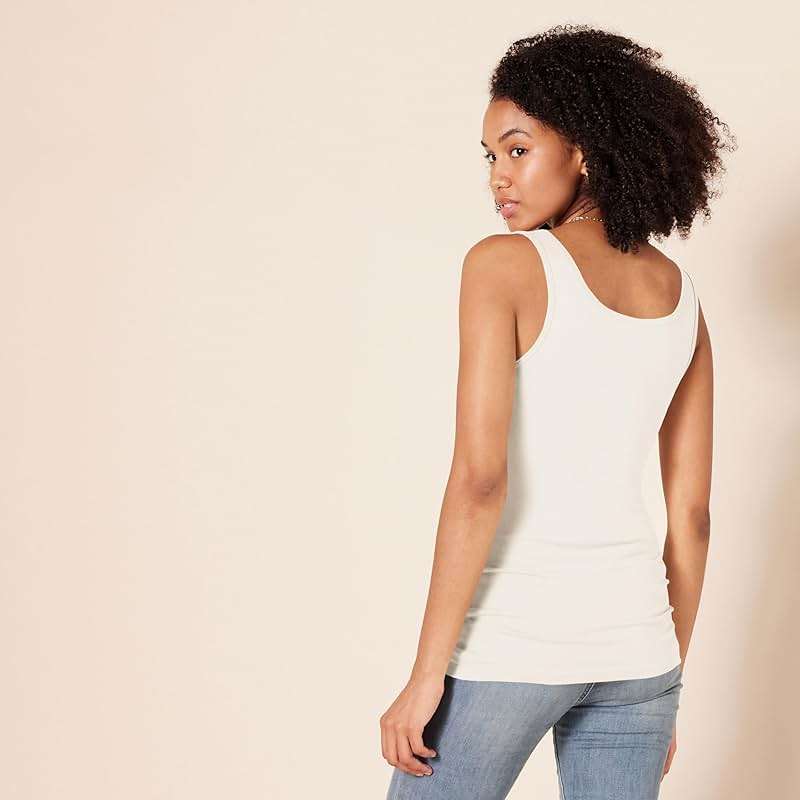 Amazon Essentials Women's Slim-Fit Ribbed Scoop Neck Tank Tops - Image 4