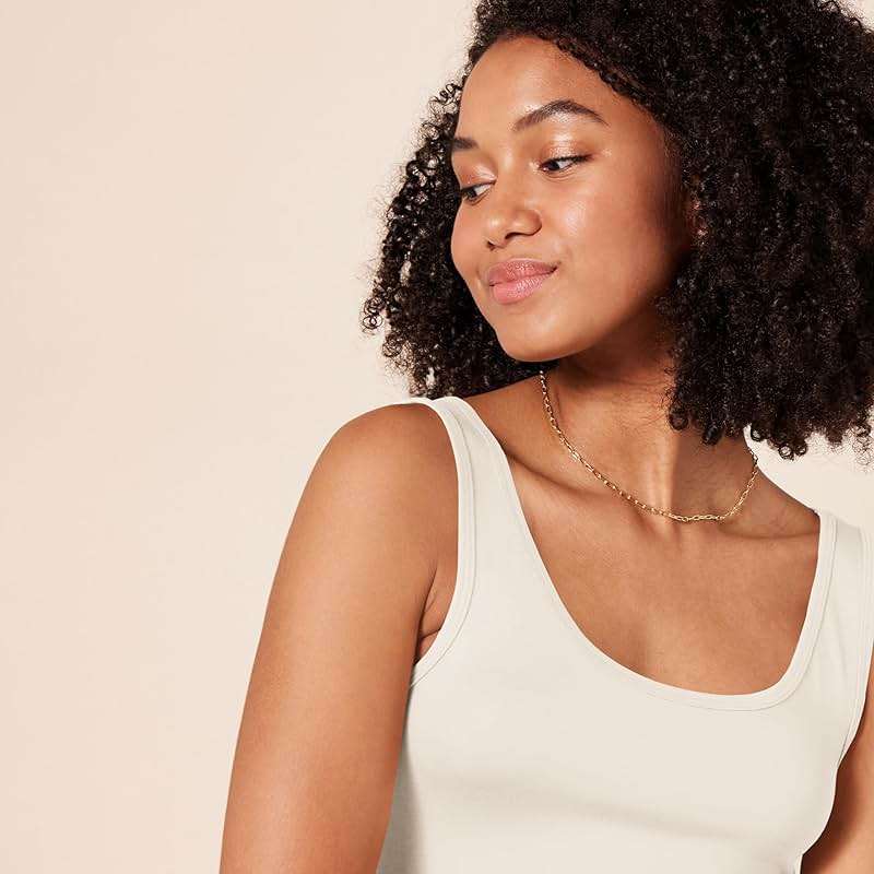 Amazon Essentials Women's Slim-Fit Ribbed Scoop Neck Tank Tops - Image 5