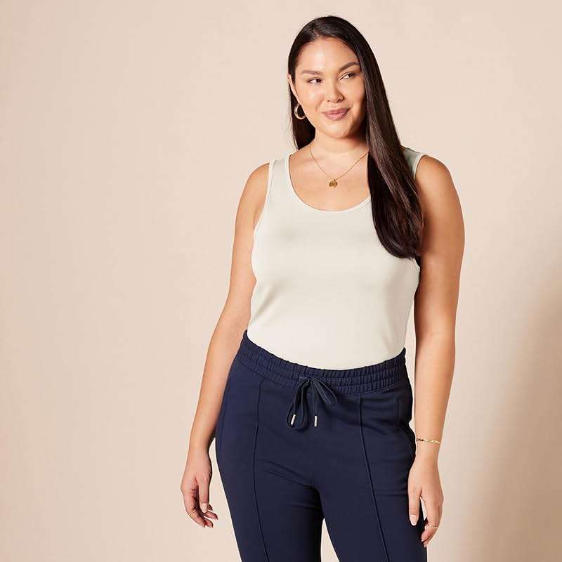 Amazon Essentials Women's Slim-Fit Ribbed Scoop Neck Tank Tops - Image 7