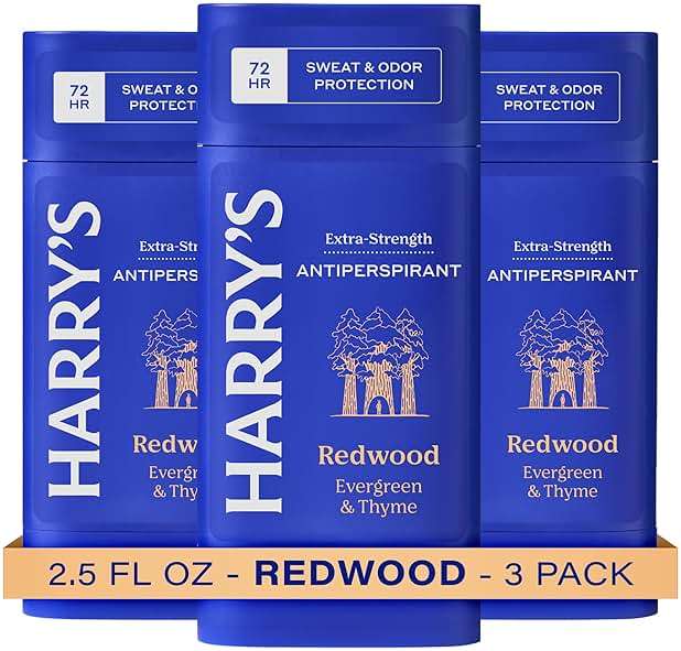 Harry's Extra-Strength Antiperspirant Deodorant, Sweat & Odor Control Antiperspirant for Men, Redwood, 2.5 oz Pack of 3 - Image 1