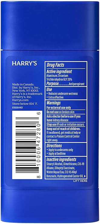 Harry's Extra-Strength Antiperspirant Deodorant, Sweat & Odor Control Antiperspirant for Men, Redwood, 2.5 oz Pack of 3 - Image 8