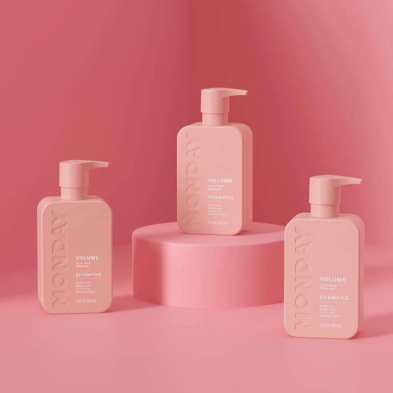 MONDAY HAIRCARE VOLUME Shampoo with Hydrolyzed Collagen & Macadamia Oil for Thin, Fine & Flat Hair 354 mL - Image 5