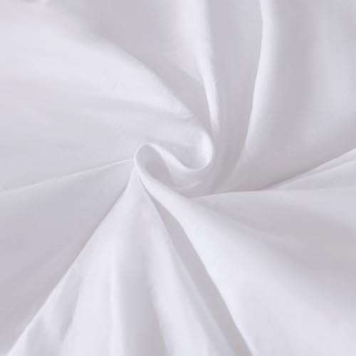 Andency White Comforter Queen Size, 3 Pieces Ruffle Shabby Chic Farmhouse Queen Comforter Sets, All Season Lightweight Fluffy Room Decor Bed Set for Girls Women Teens Gift Choice - Image 8