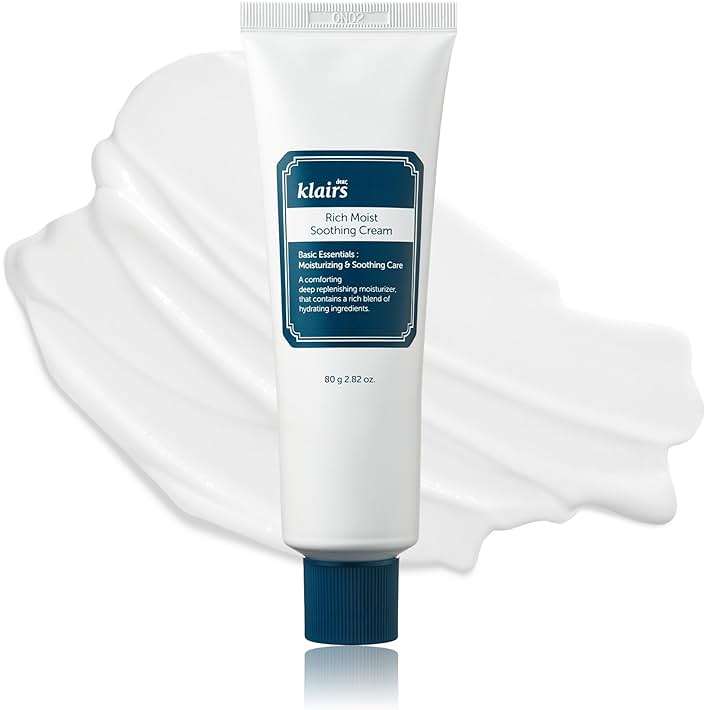 DearKlairs Rich Moist Soothing Cream | Korean Face Moisturizer for Dry&Sensitive Skin with Ceramide, Centella Asiatica & Beta-Glucan, Skin Barrier Repair, 24-Hour Hydration, 2.82 Fl Oz - Image 1
