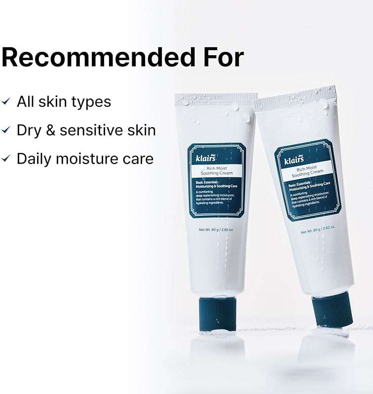 DearKlairs Rich Moist Soothing Cream | Korean Face Moisturizer for Dry&Sensitive Skin with Ceramide, Centella Asiatica & Beta-Glucan, Skin Barrier Repair, 24-Hour Hydration, 2.82 Fl Oz - Image 6