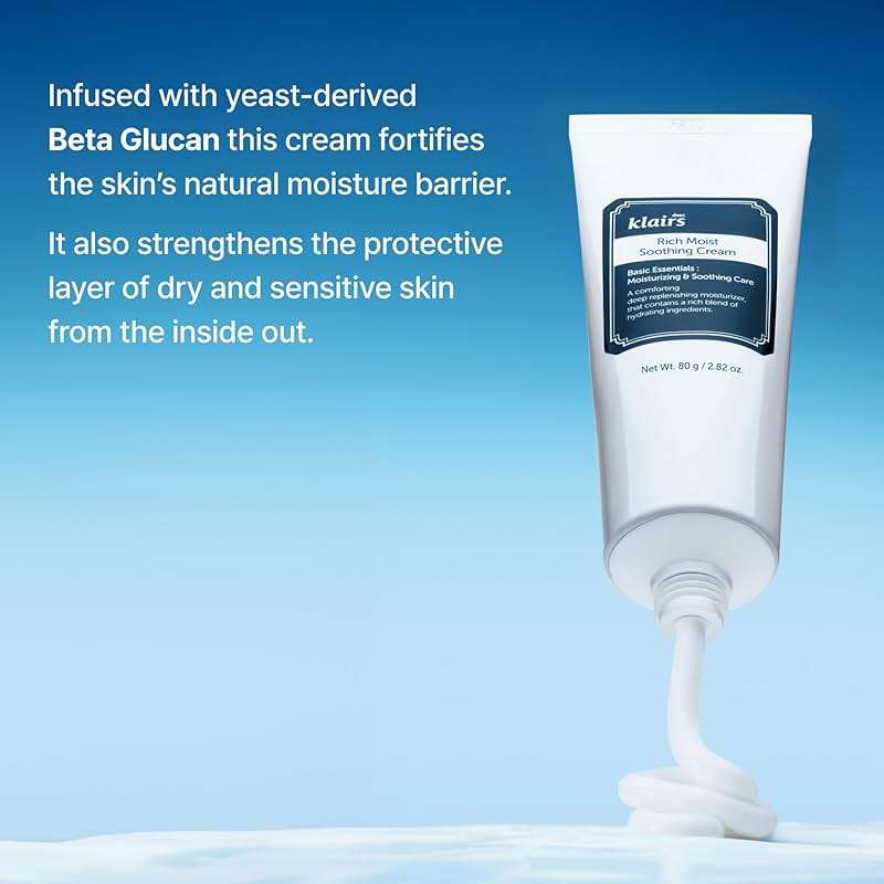 DearKlairs Rich Moist Soothing Cream | Korean Face Moisturizer for Dry&Sensitive Skin with Ceramide, Centella Asiatica & Beta-Glucan, Skin Barrier Repair, 24-Hour Hydration, 2.82 Fl Oz - Image 7