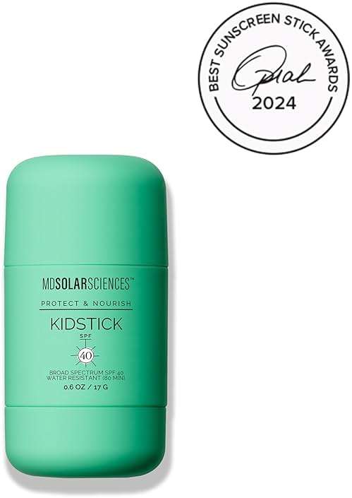 MDSolarSciences Mineral KidStick SPF 40 | Gentle Sunscreen Stick for Kids | Zinc Oxide, Vitamins C & E | Easy Glide On, Broad-Spectrum, Fragrance-Free | Baby Registry Essential | 0.6 oz - Image 2