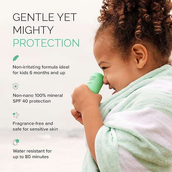 MDSolarSciences Mineral KidStick SPF 40 | Gentle Sunscreen Stick for Kids | Zinc Oxide, Vitamins C & E | Easy Glide On, Broad-Spectrum, Fragrance-Free | Baby Registry Essential | 0.6 oz - Image 4