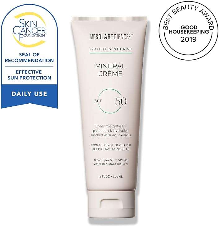 MDSolarSciences Mineral Crème SPF 50 Sunscreen for Face – Water-Resistant, Broad Spectrum UV Protection – Blendable Micronized Zinc Oxide – Smooth, Natural Matte Finish - Image 2