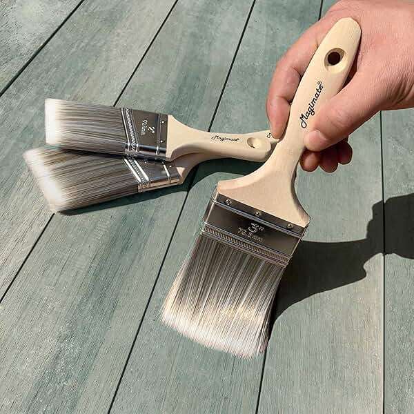 Magimate 3-Inch (76mm) Double Thick Chip Paint Brush – Versatile Stain Brush Wood Handle for Furniture, Walls, Fences, and Murals – Smooth Gesso, Plaster, Polyurethane, and Varnish Wide Paintbrush - Image 7