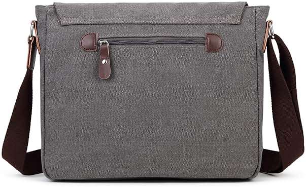 Sechunk Canvas Small Messenger Bag Vintage Shoulder bag Everyday Purse Crossbody bag for men women - Image 3